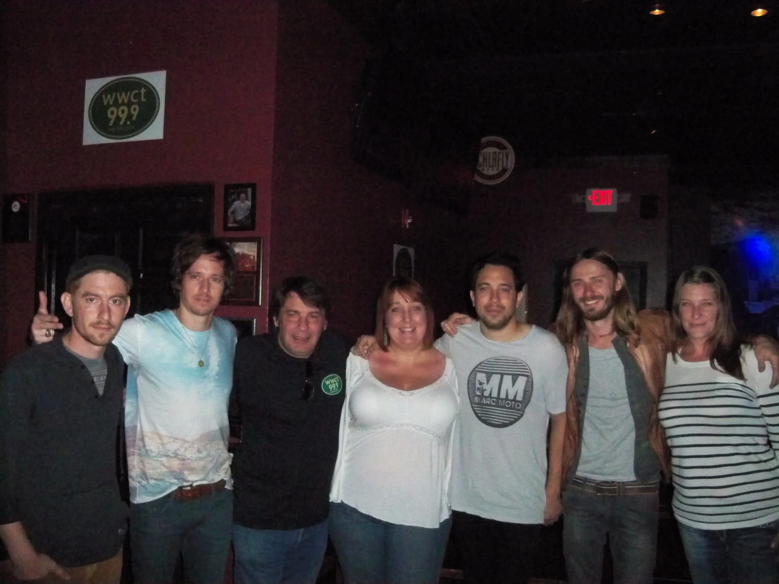 Gerard Labou and Stephen Buckle, Shannon and me with the band and Marc Alghini